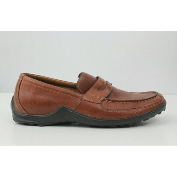 Cole Haan Men Shoes Penny Loafers Driving Slip On Moc Toe Brown C06860 Sz 9 - Picture 10 of 15